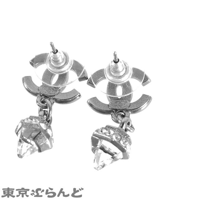 シャネル CHANEL ココマーク スイングピアス シルバー メタル ライン