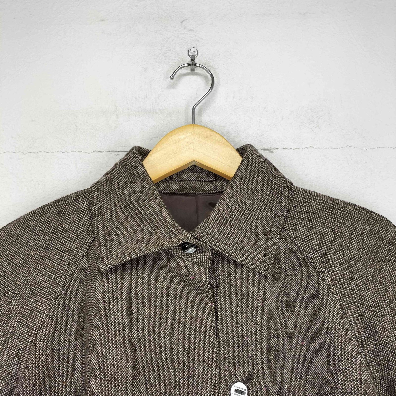  バーバリーロンドン LONDON ネップ加工比翼ウールジャケット レディース 40 その他 ジャケット アウター