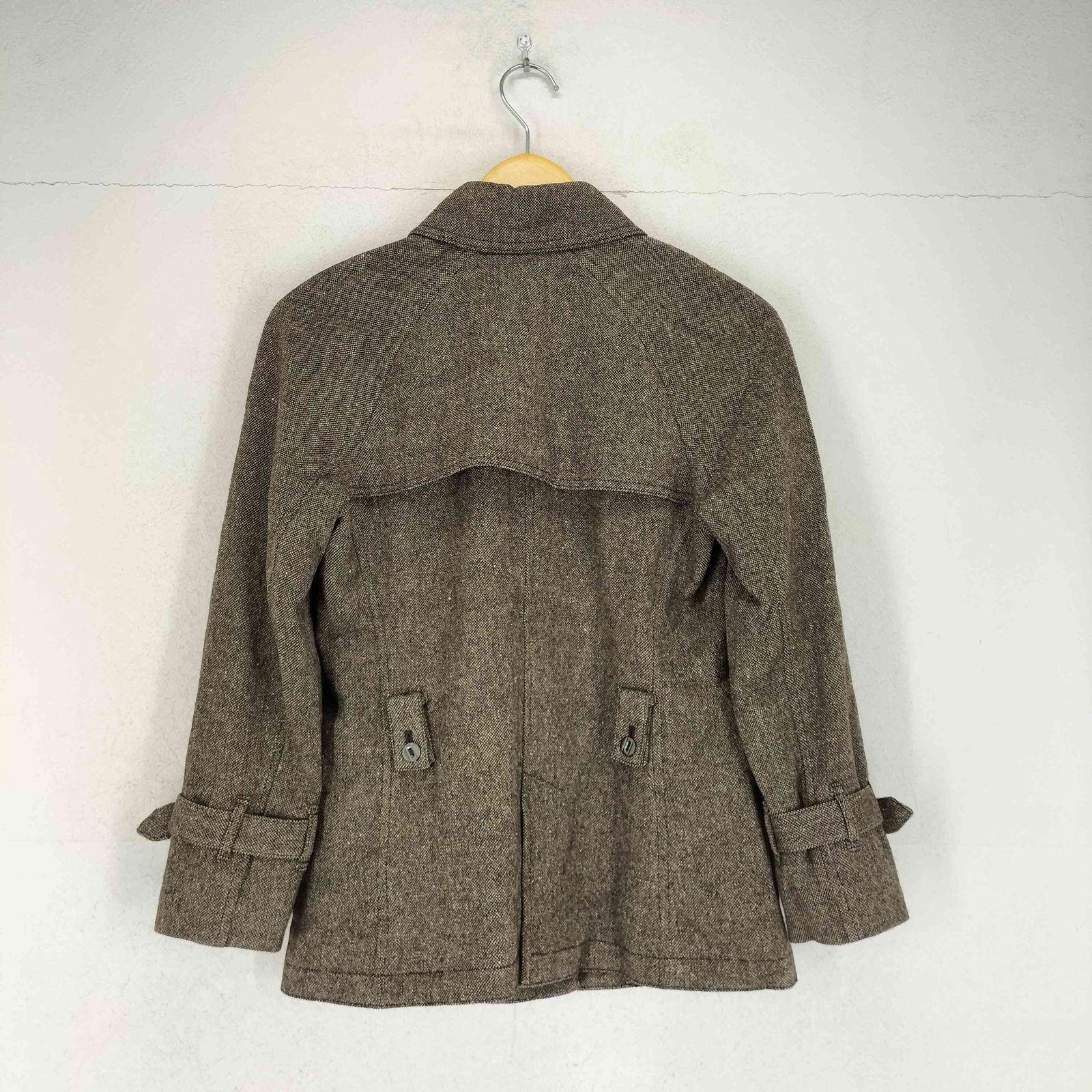 バーバリーロンドン LONDON ネップ加工比翼ウールジャケット レディース 40