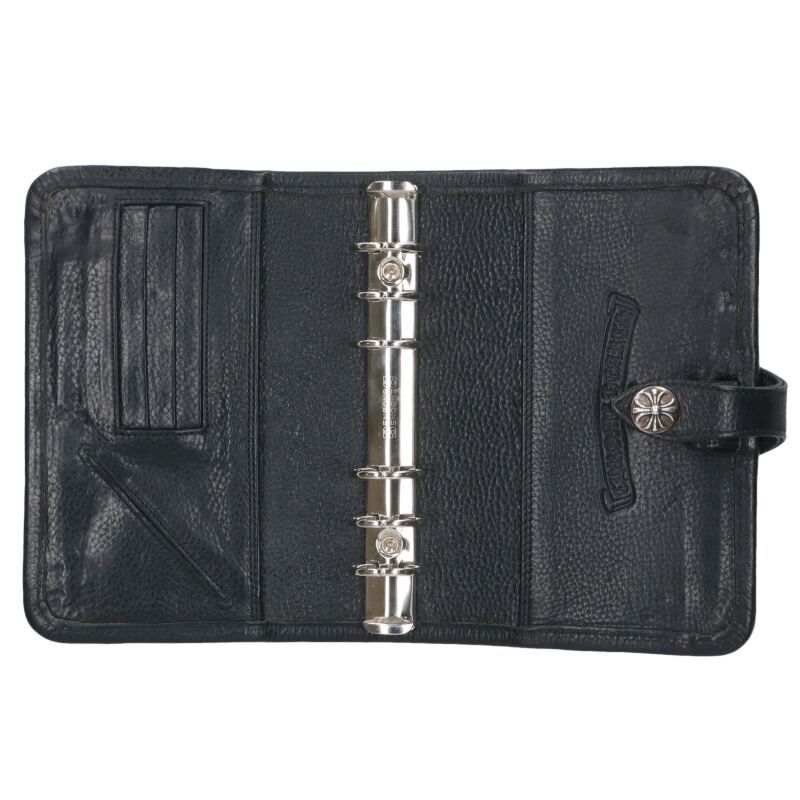  クロムハーツ ラージCHクロス装飾レザー手帳 メンズ 手帳 小物