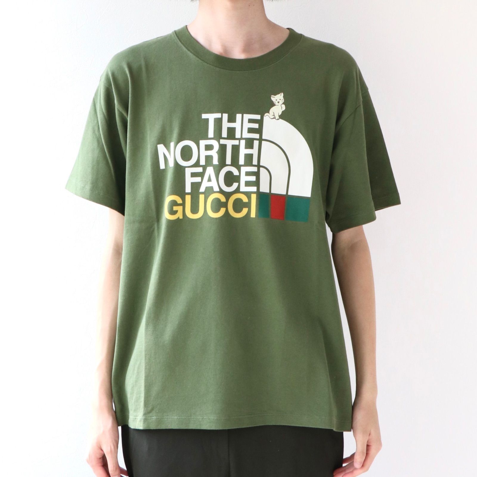 GUCCI THE NORTH FACE コラボ Tシャツ グリーン グッチ - メルカリ