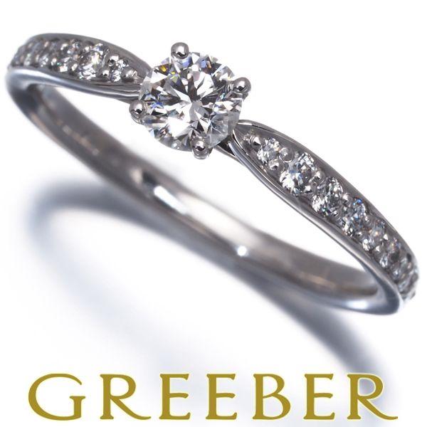 夜まで赤字!鑑定書 ティファニーPT950 ダイヤ0.35ソリティアダイヤ