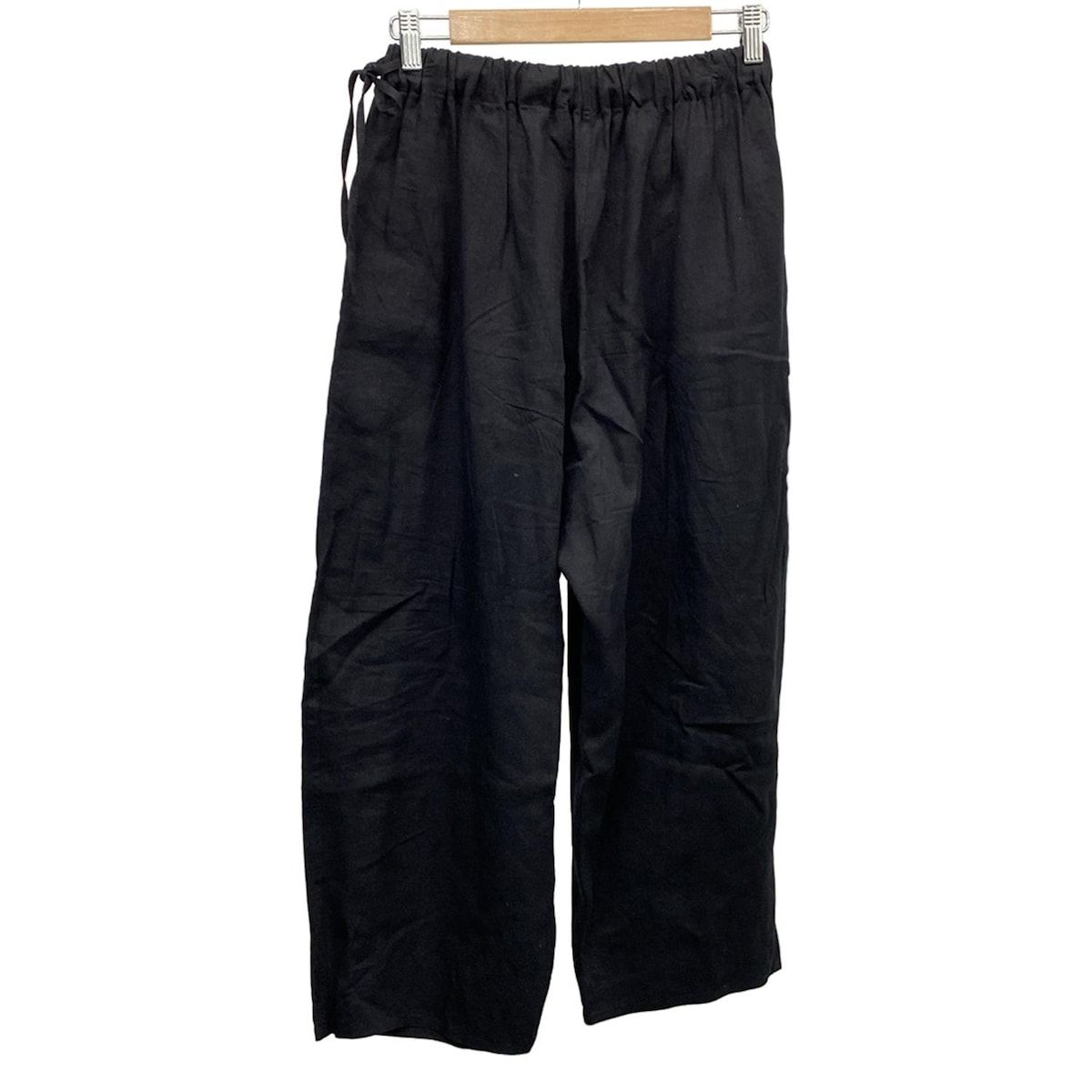 JURGEN LEHL ヨーガンレール パンツ サイズM レディース - 黒 フルレングス ウエストゴム ドローストリング