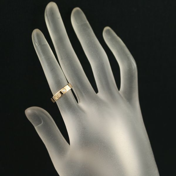 カルティエ ミニラブリング ダイヤ ダイヤモンド SM 1P 48号 K18PG