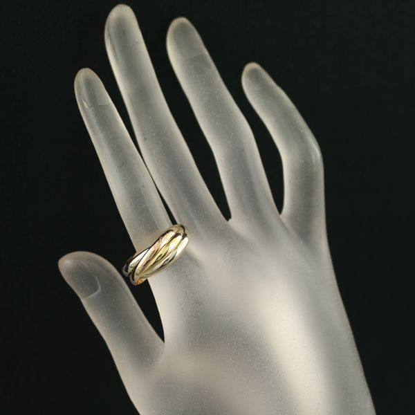 カルティエ トリニティリング スリーカラー SM 5連 57号 K18YG/WG/PG