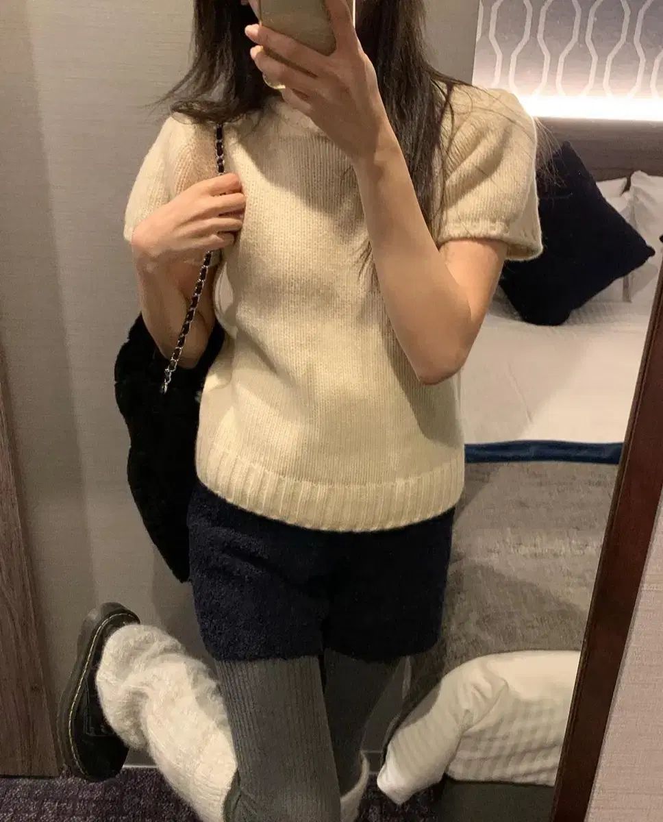  ザ バーネット ハーフ タートルネック ニット アイボリー 長袖 ニット セーター