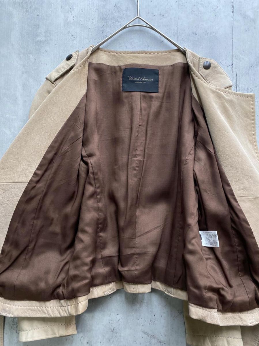 UNITED ARROWS ユナイテッドアローズ 羊革 ライダース ジャケット