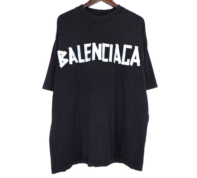 正規品　バレンシアガ　25SS Tシャツ　テープロゴ バレンシアガ BALENCIAGA 23SS 【 Tape Logo SS Tee 764235 TRVK1