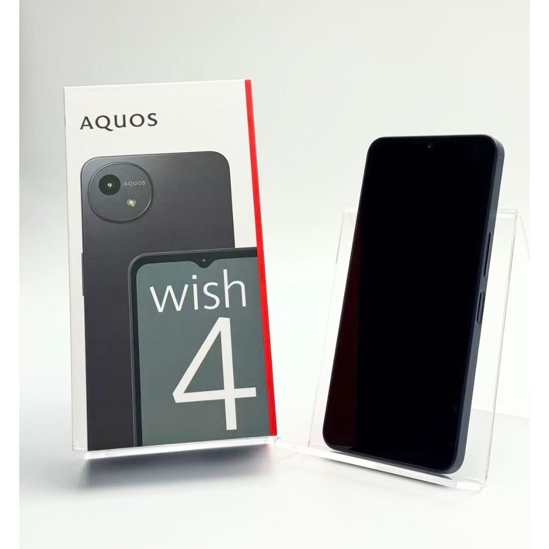 中古A】AQUOS wish4 A403SH ブラック バッテリー【80％以上】 SIM