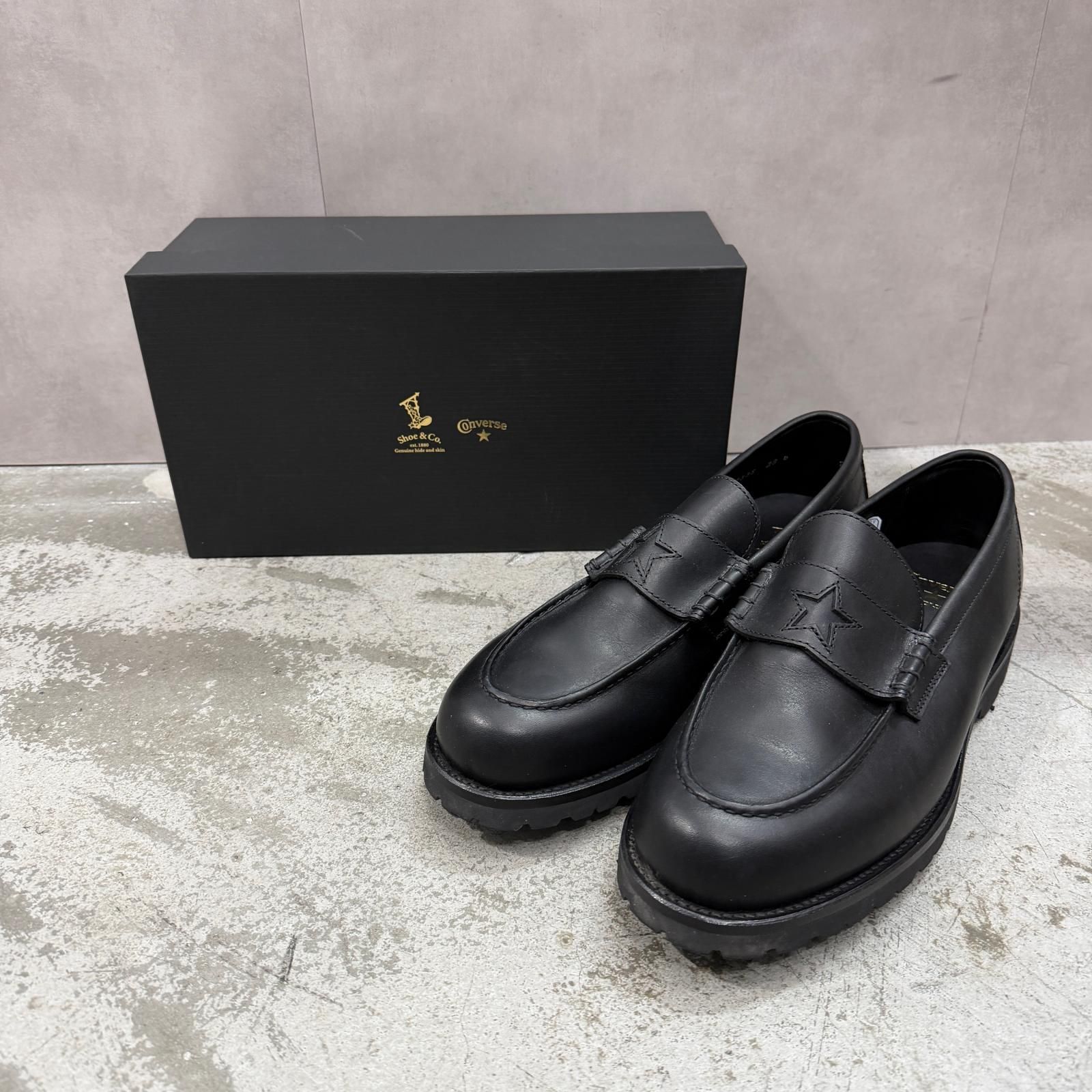 × REGAL ONE STAR LOAFER レザー ワンスター ローファー コンバース リーガル 733 S ブラック 28 1684 M