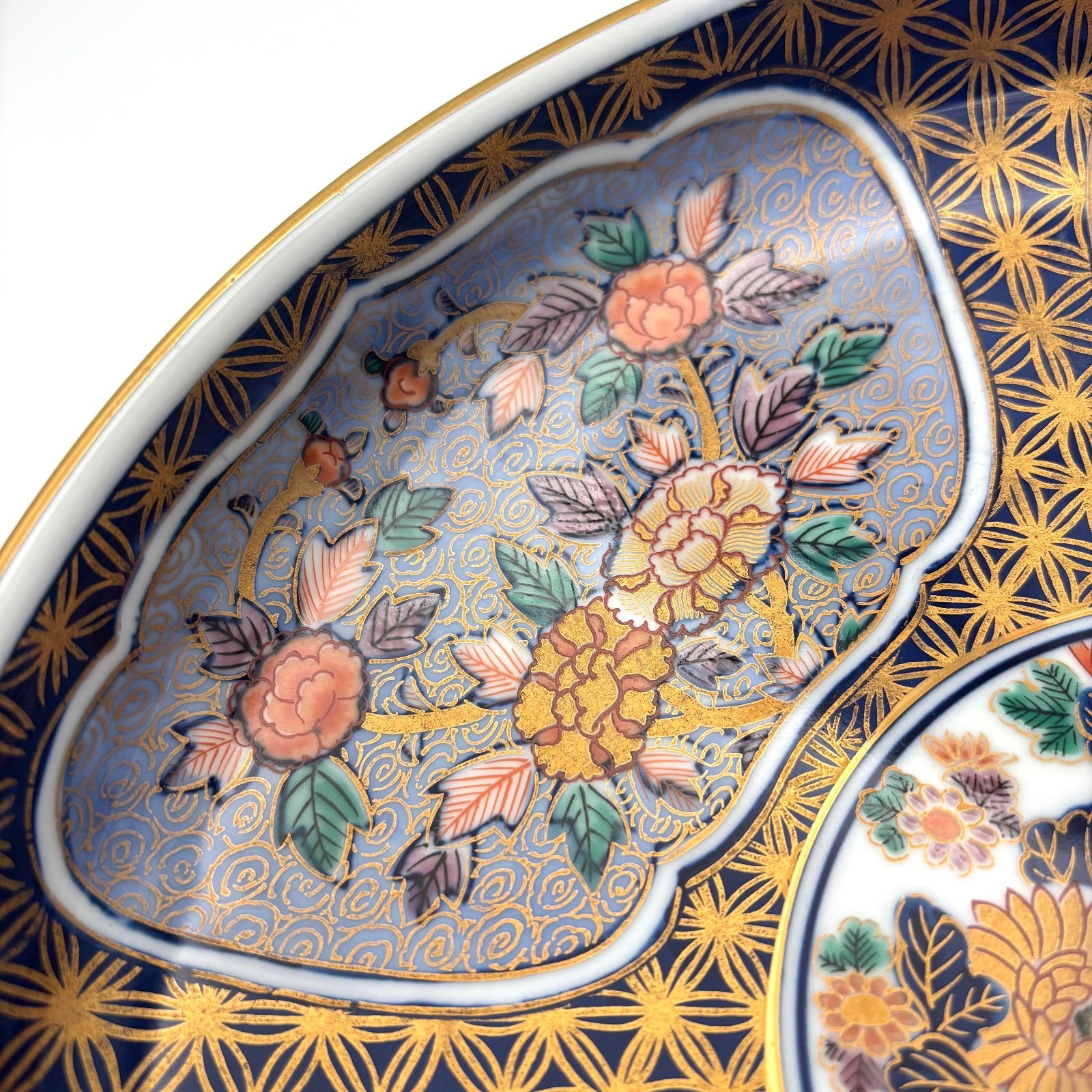 【貴重】賞美堂　其泉窯 日肥其泉　昭和年製　大皿 其泉窯】日肥其泉 昭和年製 鉢 / 賞美堂 有田焼 琳派古伊万里様式 ［鉢