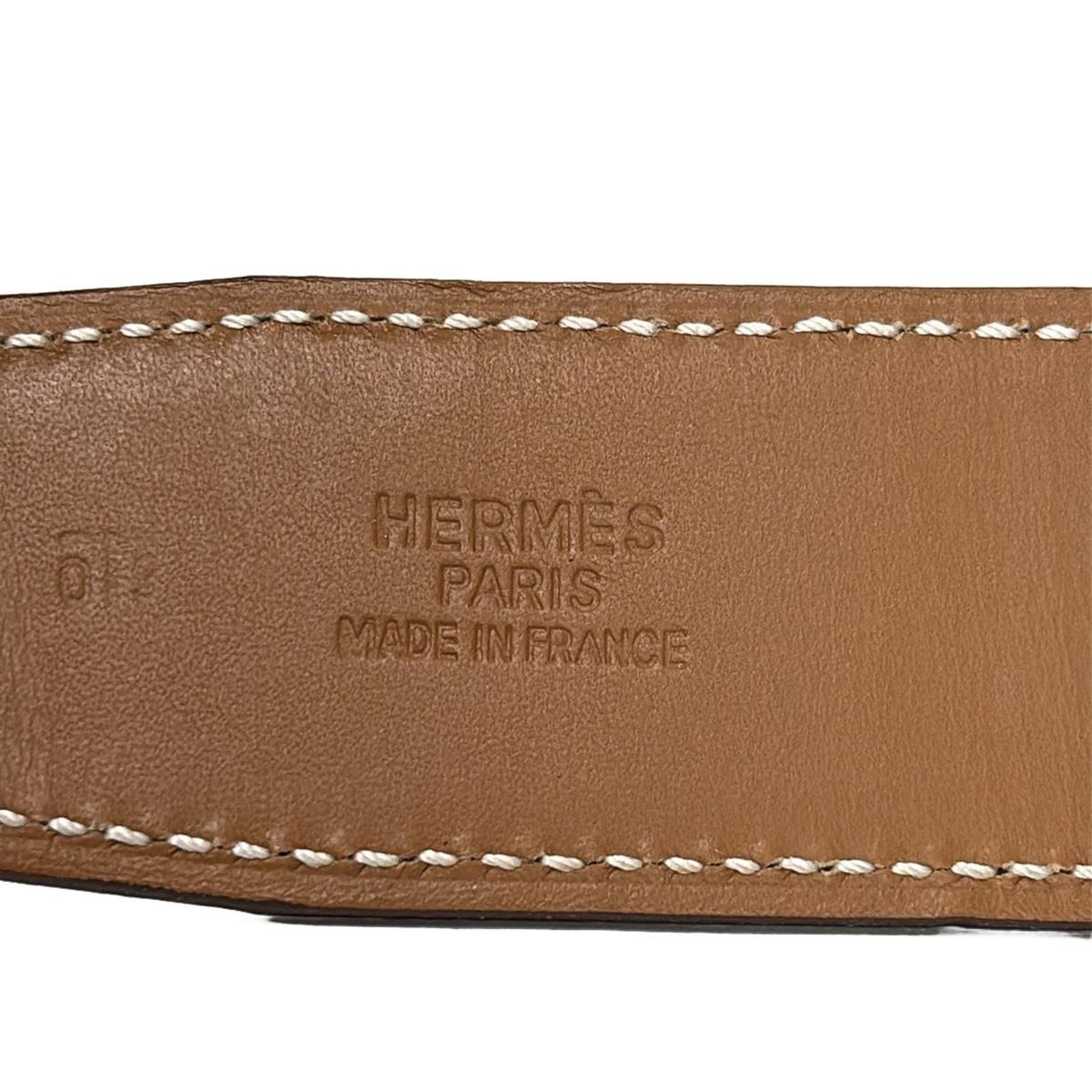HERMES(エルメス) ベルト 90 Hベルト 白×アイボリー リバーシブル