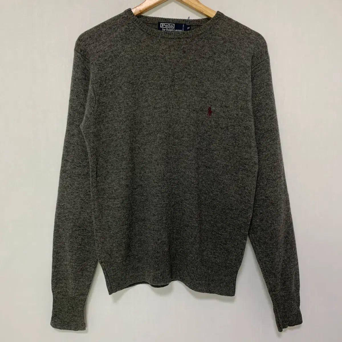 POLO RALPH LAUREN ポロラルフローレン ラムウール グレー ヴィンテージ ニット セーター 170 レディース M