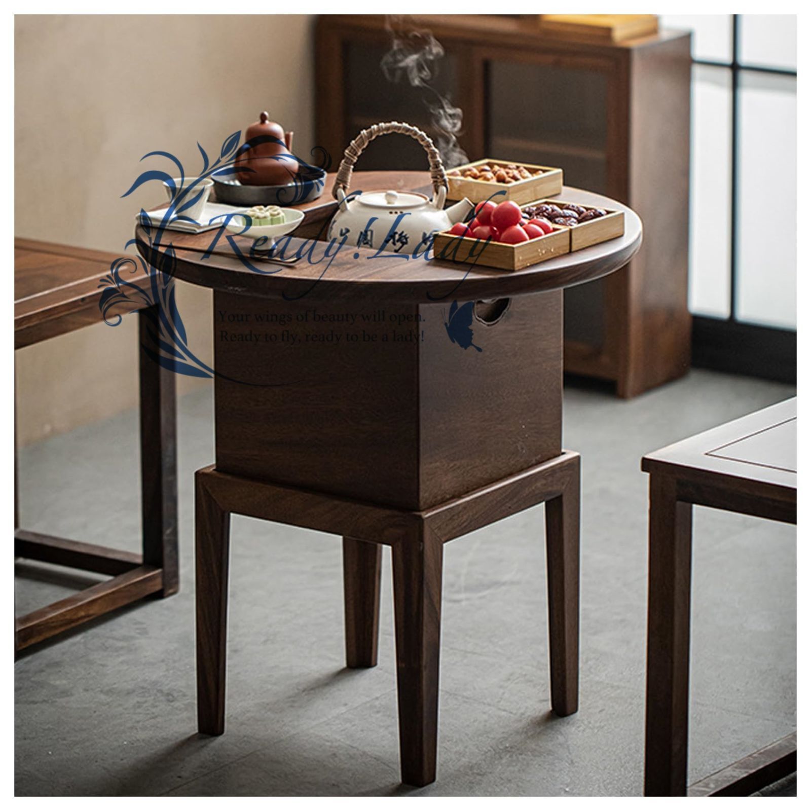 囲炉裏テーブル クルミ材 木炭ストーブ 暖炉グリル バーベキューコンロ バーベキューグリル 焚き火台 カバー付き bbq 焚火台 家庭用 焼肉 煮茶 暖房兼用 コーヒーテーブル 茶道用具 ロー センター コンロ