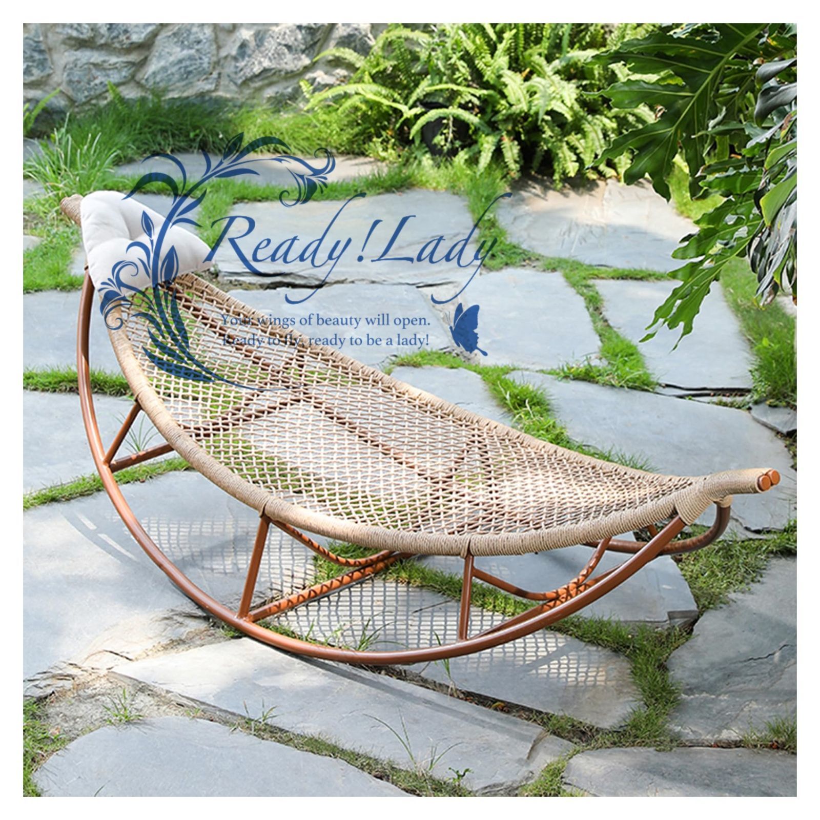ロッキングチェア 籐椅子 ムーンチェア 揺り椅子 コーヒーテーブル サイドテーブル セット 組み立て不要 バルコニー レトロ 客間 寝室 ランチブレイク 家庭用 水や汚れに強い 屋内 屋外 椅