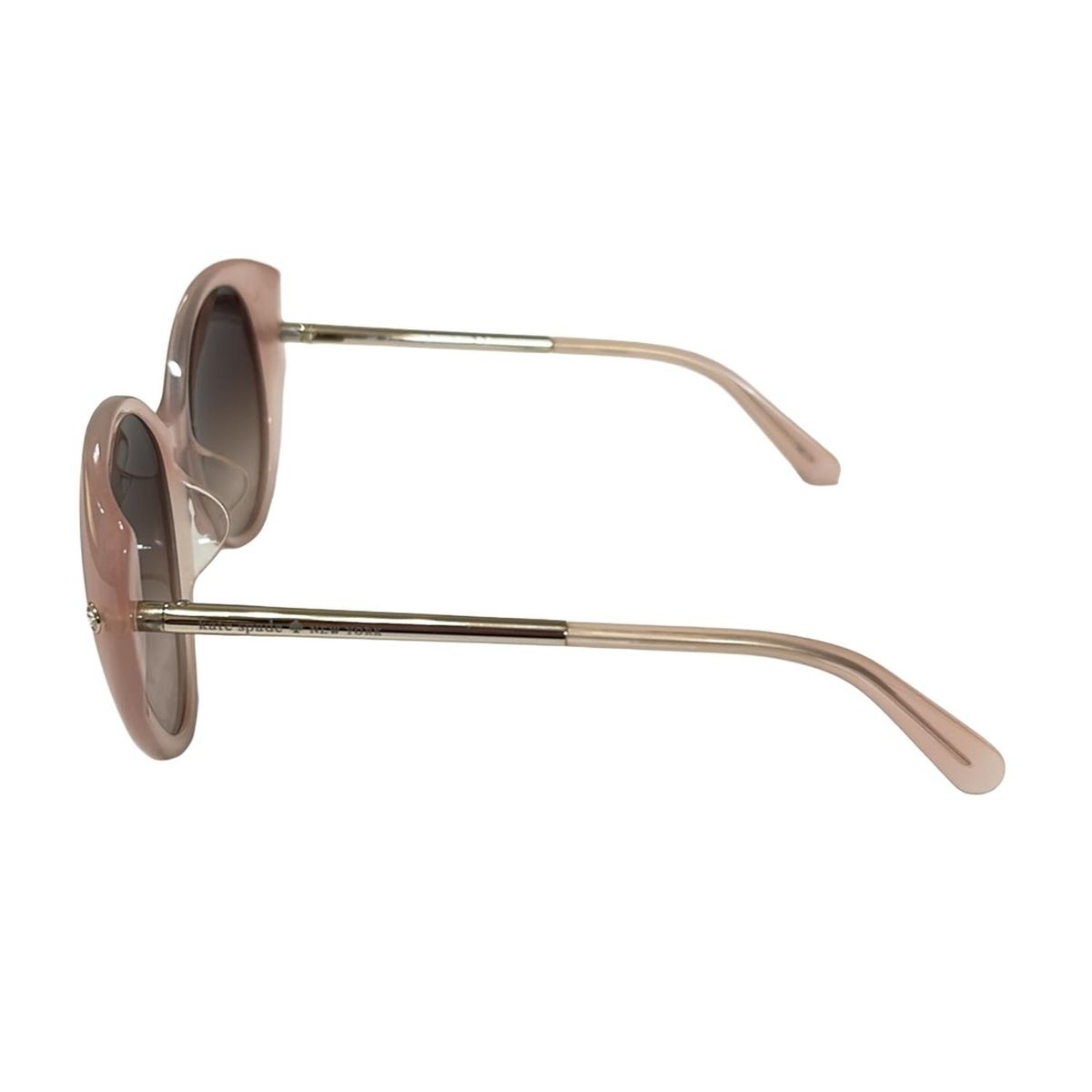 Kate spade ケイトスペード サングラス - KAELEE F S ダークブラウン×ライトピンク×ゴールド ラインストーン