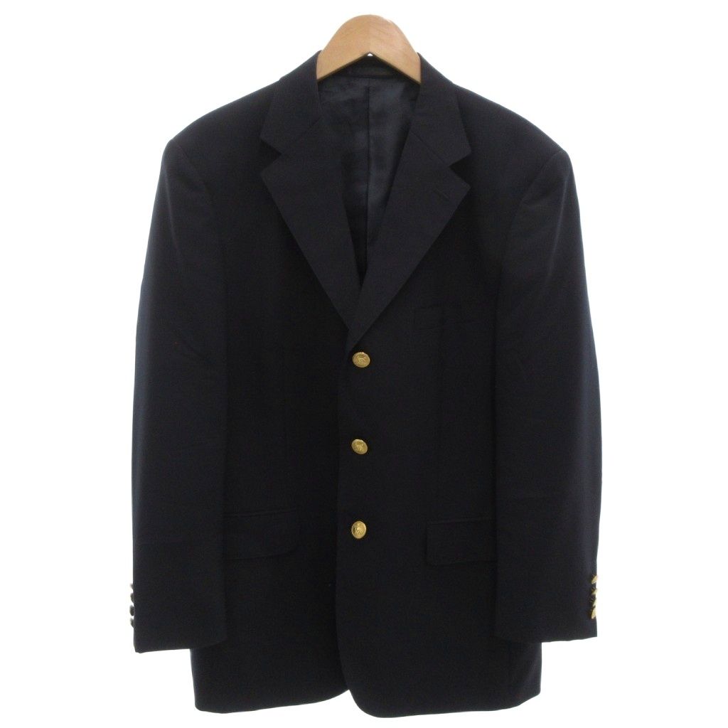 チャップス CHAPS テーラードジャケット ウール 96A7 紺 ネイビー 紺ブレ ゴールドカラー 金色 ボタン /FF