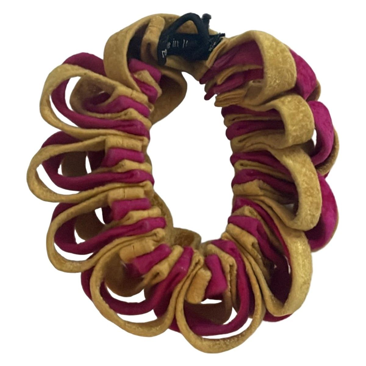 acca アッカ - ダークイエロー×ピンク ヘアゴム