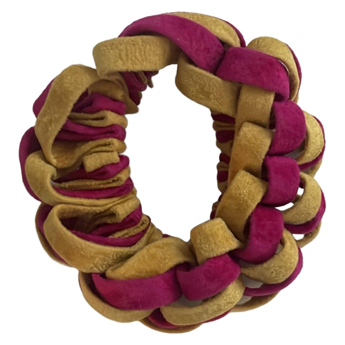 【中古品】acca ヘアゴム カスタムカラーポニー　ライムイエロー×ピンク 中古品】acca ヘアゴム カスタムカラーポニー ライムイエロー×ピンク