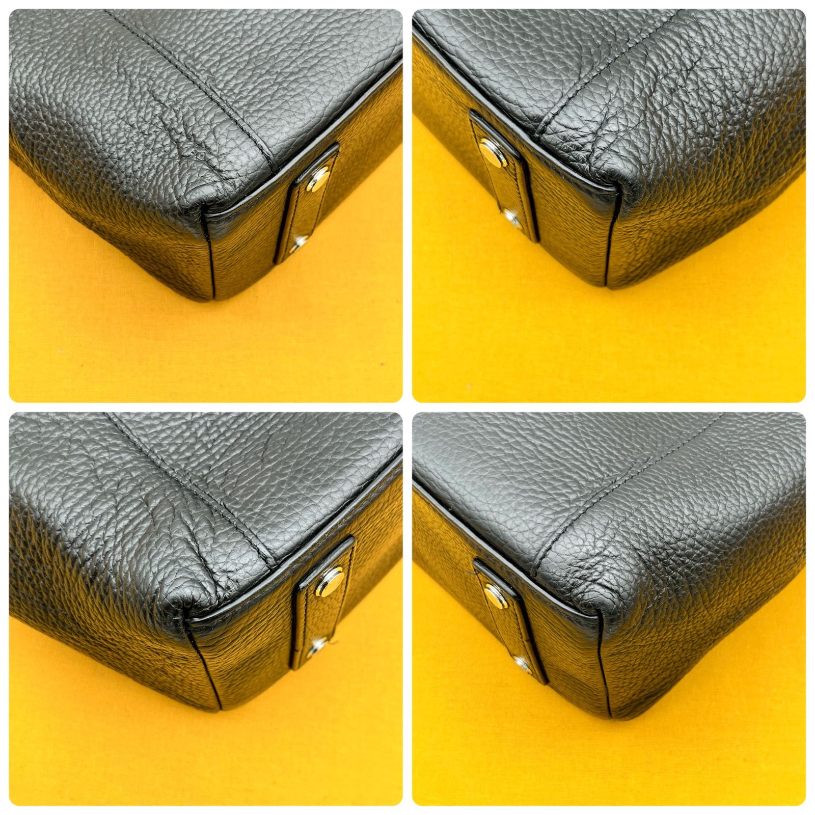 ✨美品✨WAKO 銀座和光 シボ革 カーフレザー ブラック ハンドバッグ