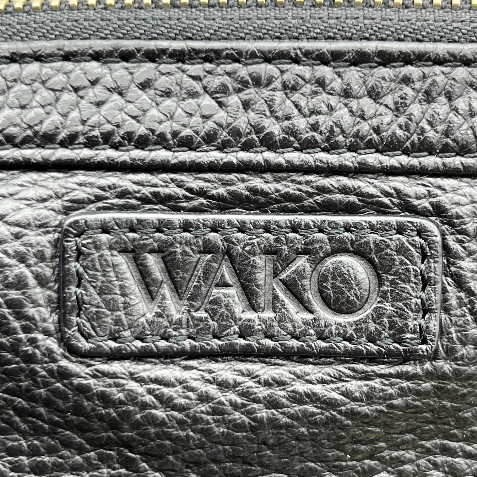 ✨美品✨WAKO 銀座和光 シボ革 カーフレザー ブラック ハンドバッグ