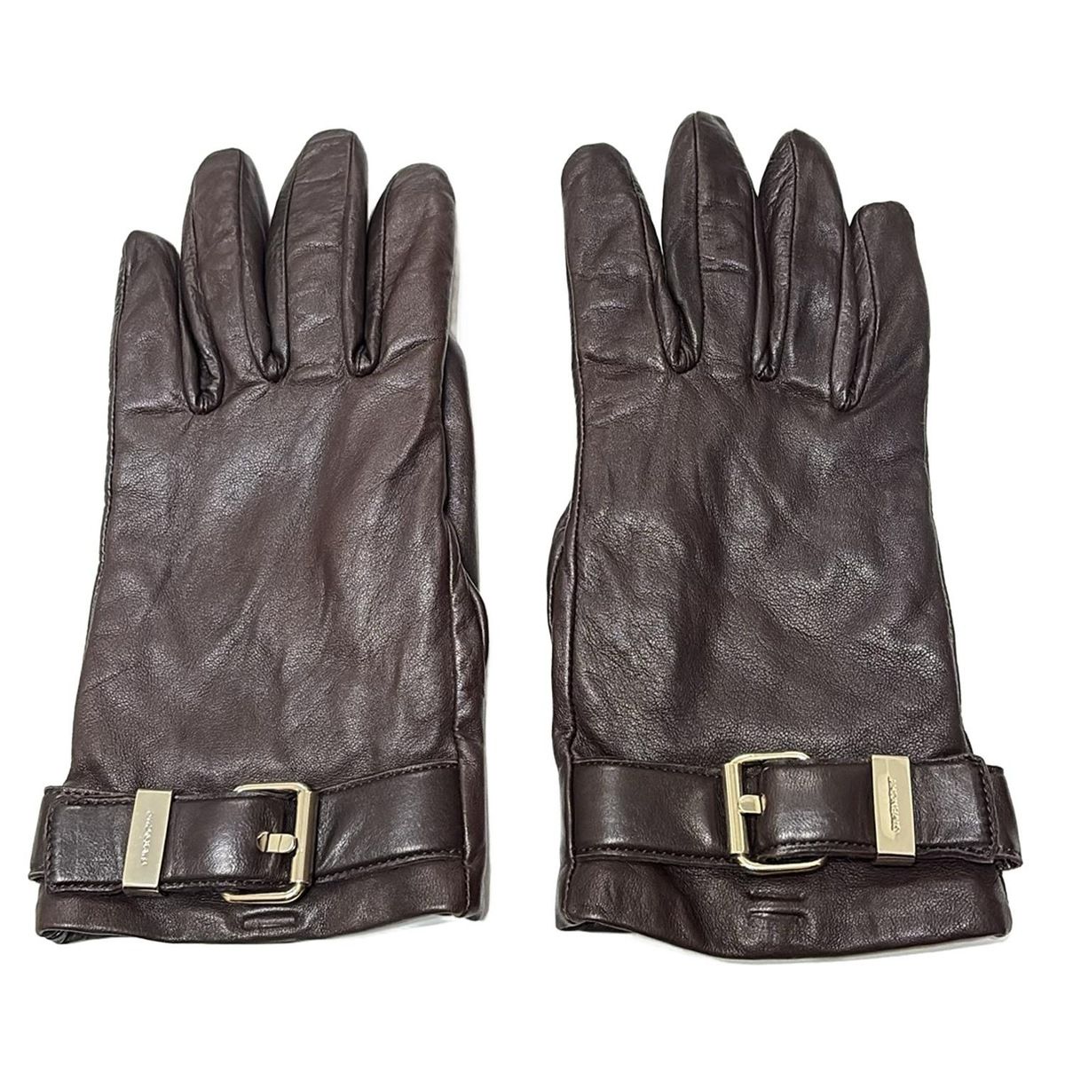 GIVENCHY ジバンシー 手袋 レディース - ダークブラウン レザー