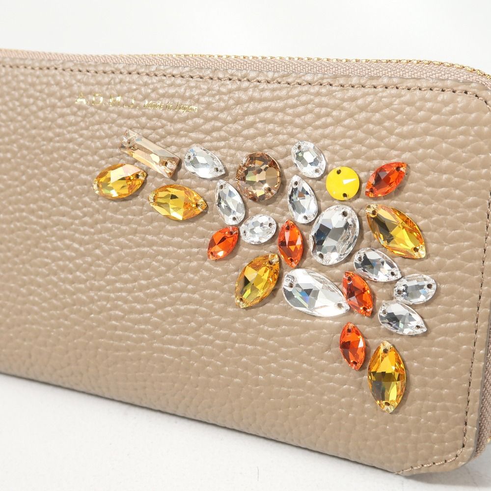 未使用 A.D.M.J エーディーエムジェー 長財布 ビー スワロフスキー □未使用品□ADMJアクセソワ エーディーエムジェイ 長財布