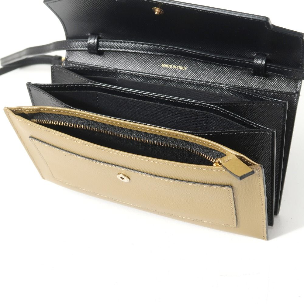  MARNI マルニ TRUNK トランク 長財布 2 WAY ショルダーウォレット レザー ブランド古着 RA 6856 その他 小物