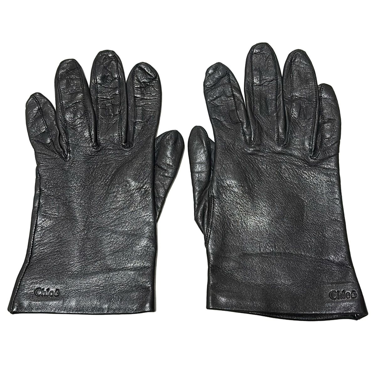 Chloe(クロエ) 手袋 レディース - 黒 レザー - メルカリ