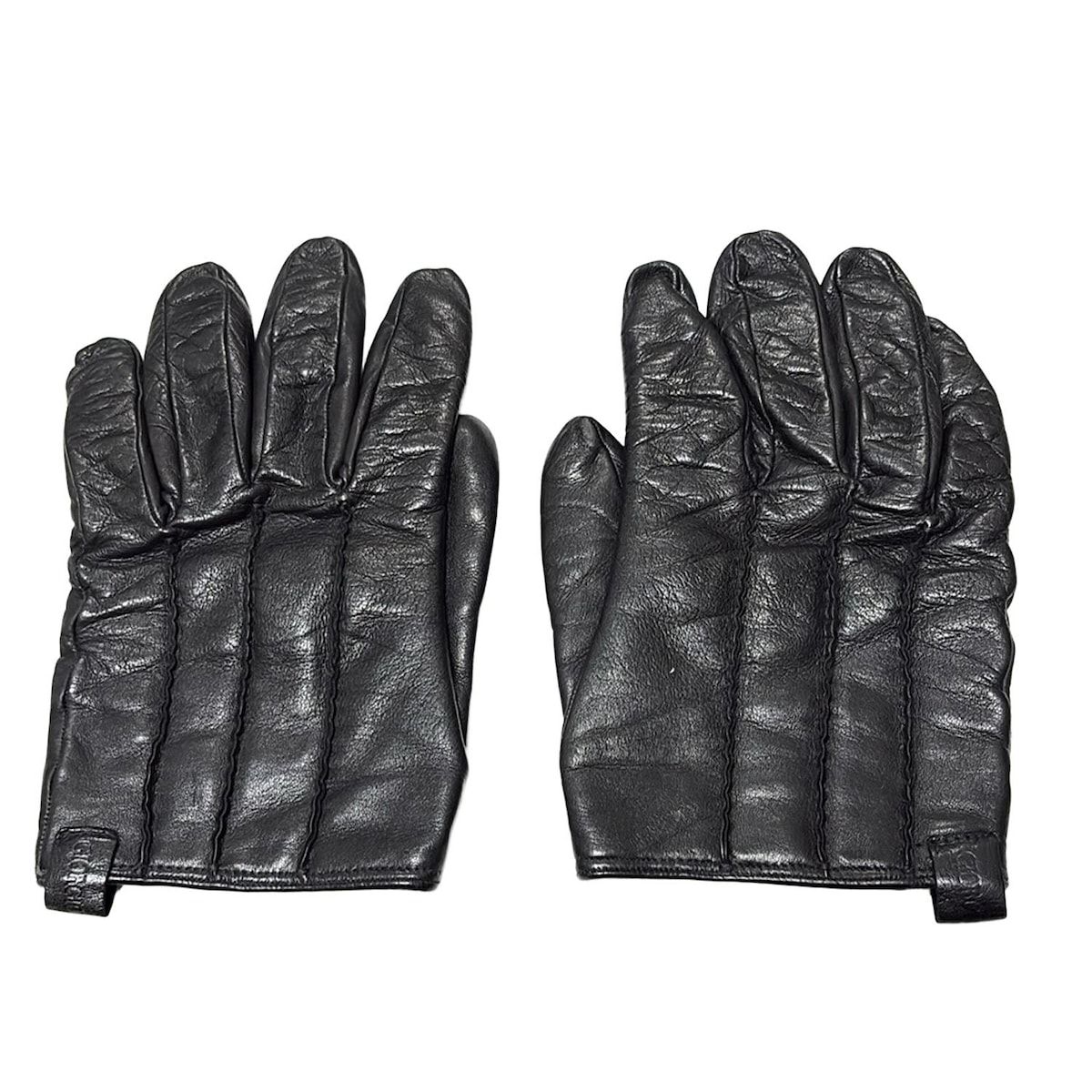 GIORGIOARMANI ジョルジオアルマーニ 手袋 レディース - 黒 レザー