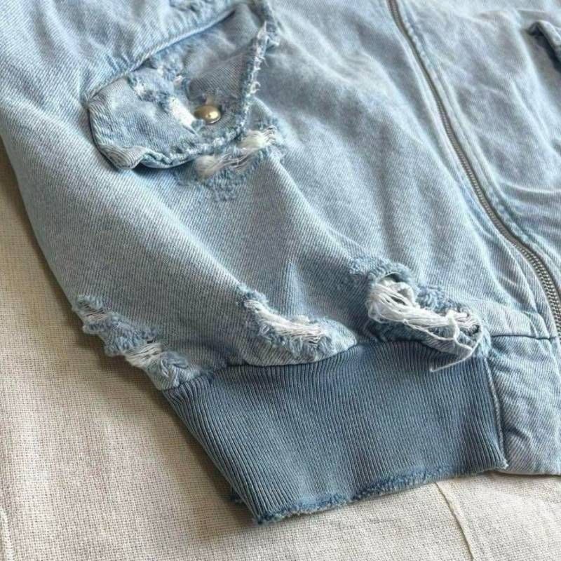 archive アーカイブ ZARA ザラ ダメージ加工デニム ジーンズ生地 ボロ