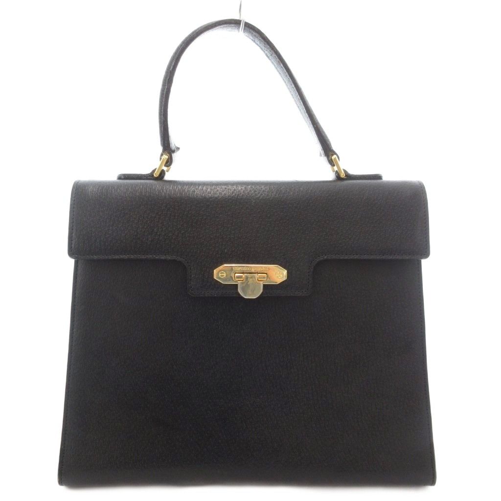 【VALENTINO GARAVANI】ハンドバッグ　ゴールド金具　レザー　黒色 VALENTINO - ☆VALENTINO GARAVANI ヴァレンティノガラヴァーニ