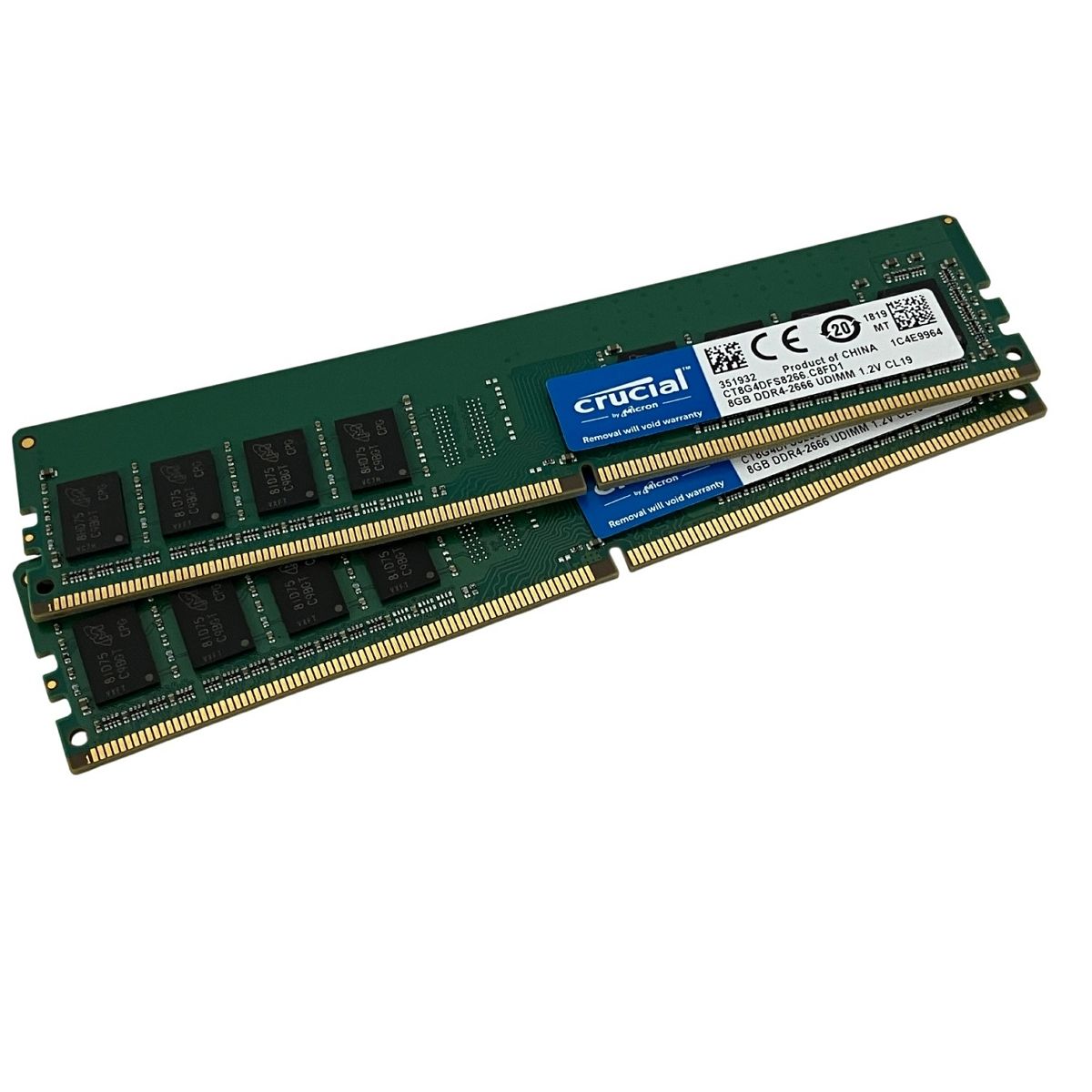 DDR4　8GB　ｘ　10枚 crucial CORSAIR 8GB DDR4 2666 メモリ 4枚セット 中古 T10726512