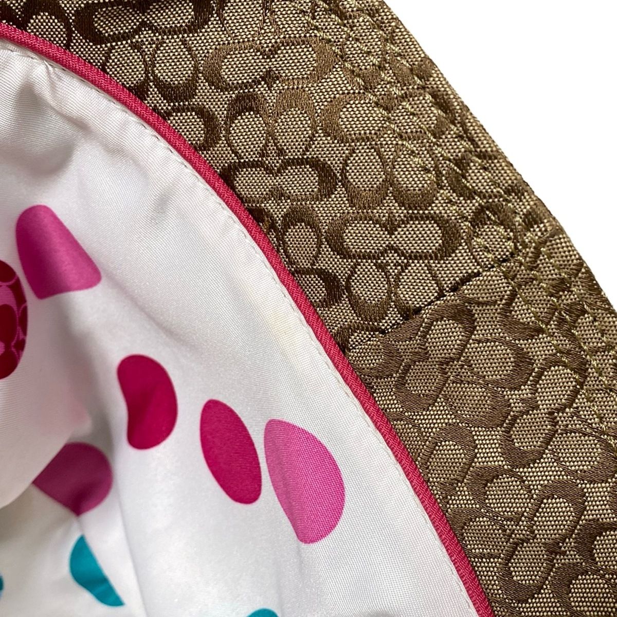 ピンク ミニシグネチャー柄