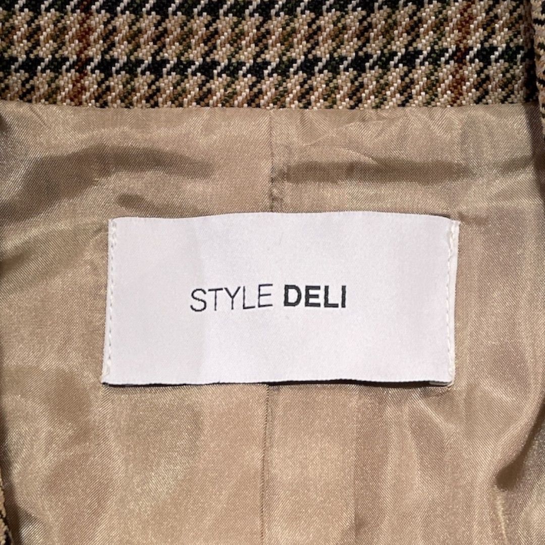 グレンチェック柄ダブルジャケット トラッド