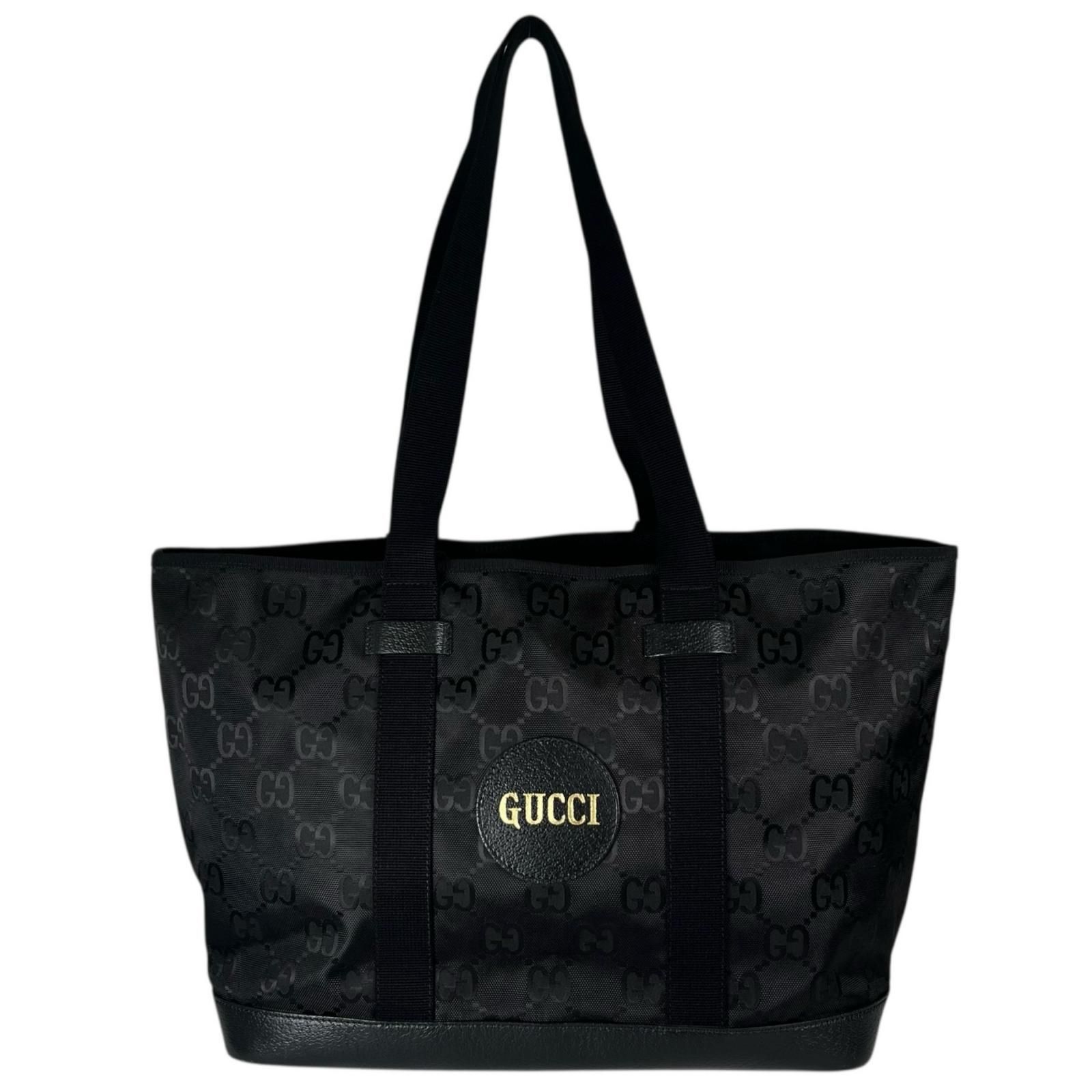 美品 GUCCI グッチ 746037 ハンドバッグ GGキャンバス/レザー ブラック