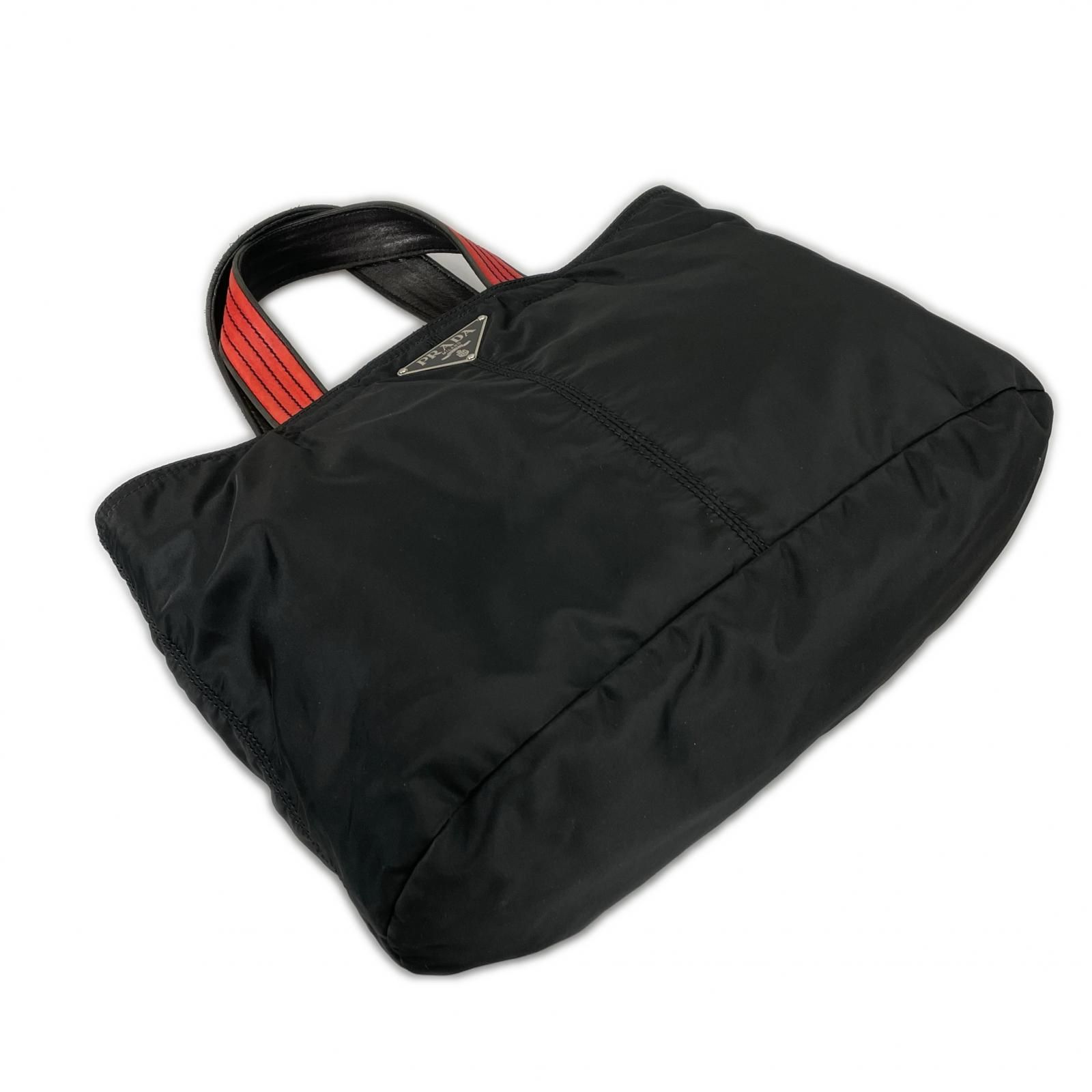 美品 PRADA プラダ タッセル ハンドバッグ トライアングルロゴ レザー 美品 PRADA プラダ タッセル ハンドバッグ トライアングルロゴ レザー