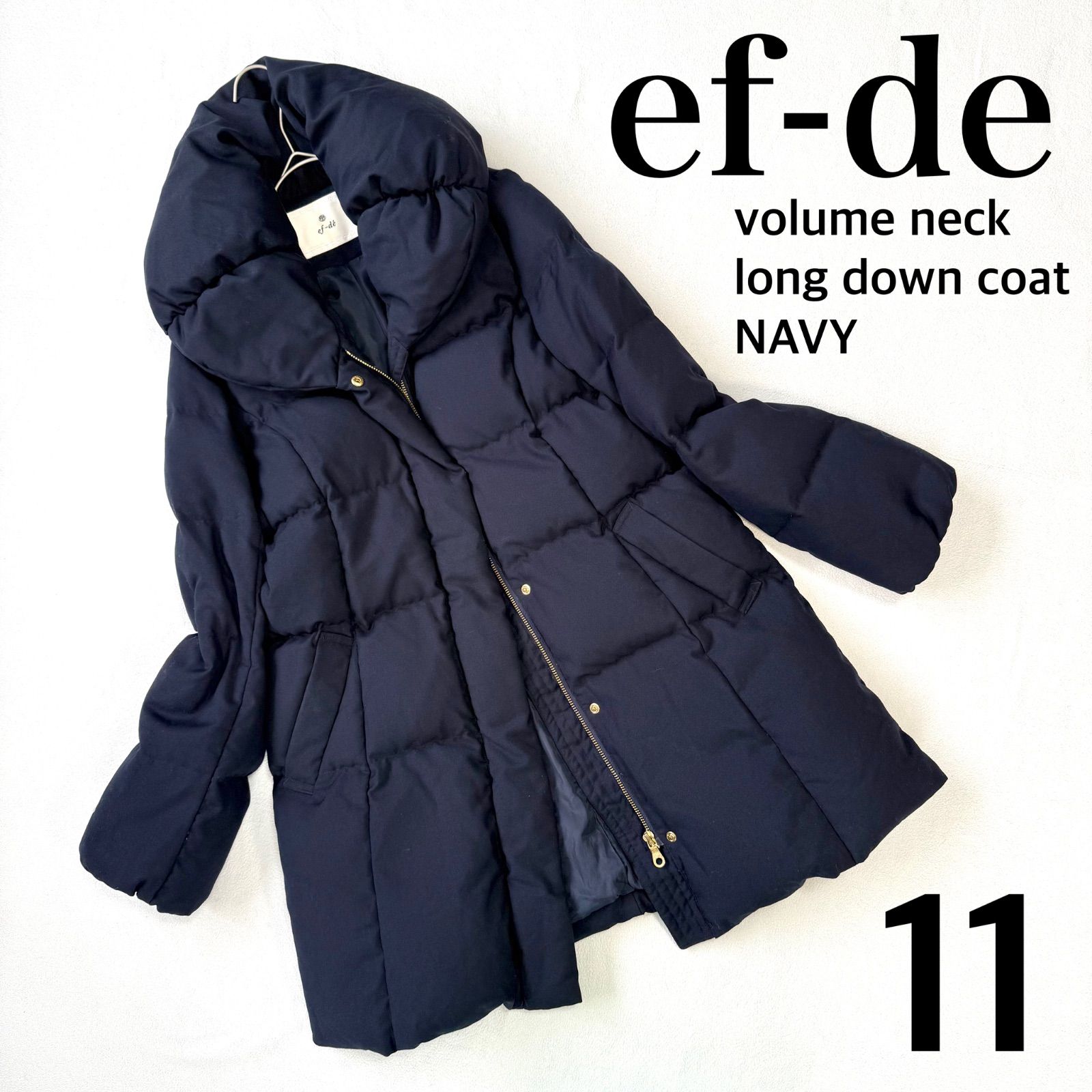 美品・サイズ11✨エフデ ボリュームネック ロング ダウン コート