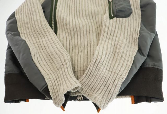 Sacai ナイロンツイルミックスニットブルゾン 22aw Sacai ナイロンツイルミックスニットブルゾン 22aw Sacai - ナイロン