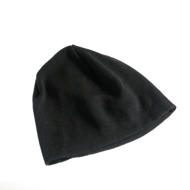 ヨウジヤマモト　レギュレーション　ポンポン付きニット帽 ブラック ヨウジヤマモト レギュレーション ポンポン付きニット帽 ブラック