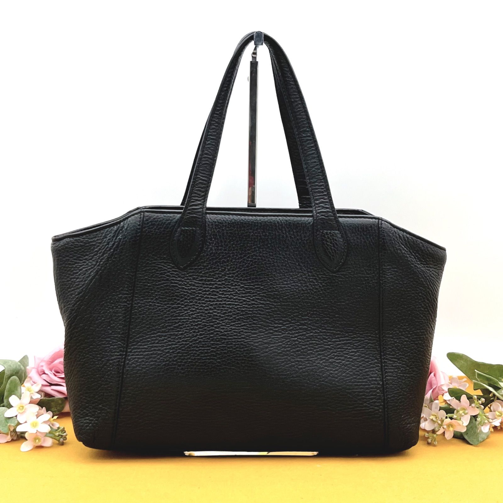 専用品WAKO 銀座和光 カーフレザー 黒 現行品 ハンドバッグ 定価18万 ✨美品✨WAKO 銀座和光 シボ革 カーフレザー ブラック ハンドバッグ