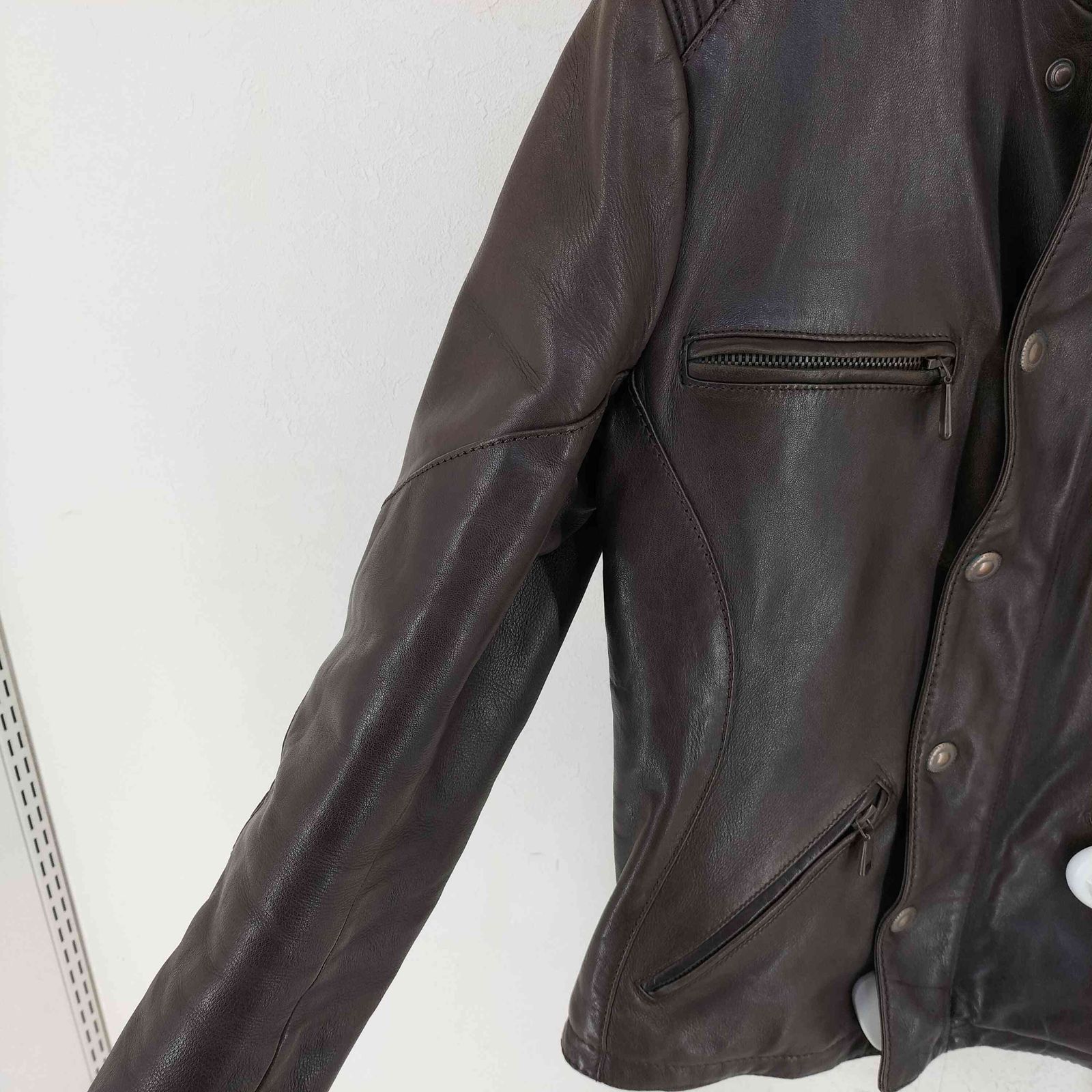ユーズドフルギ USED古着 イタリア製 レザーバイカージャケット メンズ