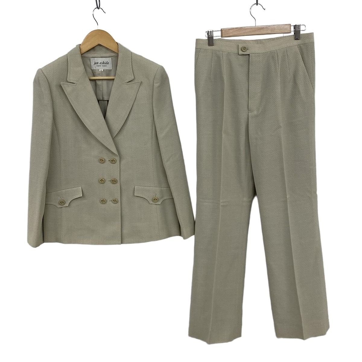 JUN ASHIDA ジュンアシダ レディースパンツスーツ レディース - ベージュ ダブル