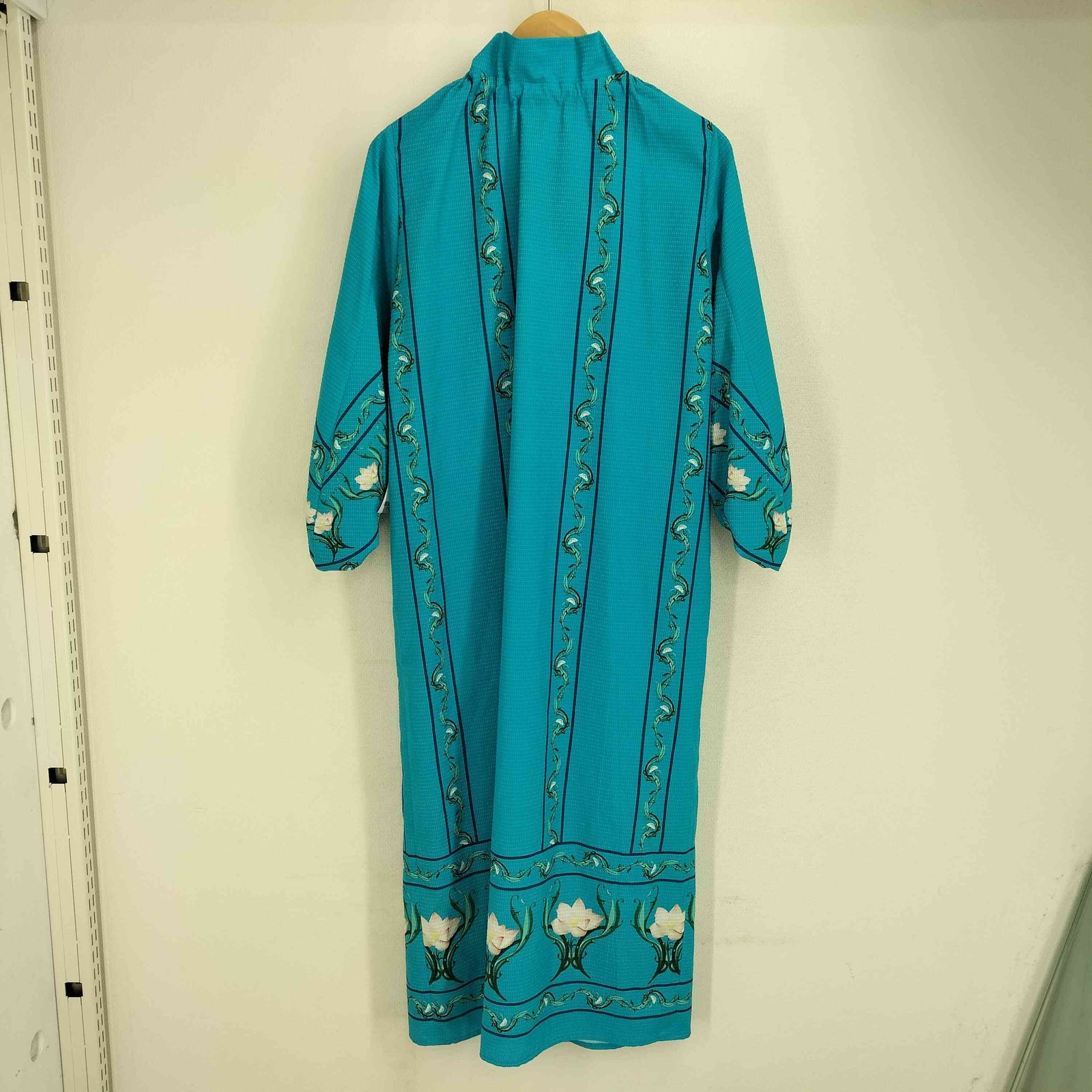 スーナウーナ Sunauna 25 SS スタンドフリル＆リボン オリエンタルパネルワンピース レディース JPN M