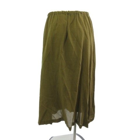  シビラ SYBILLA ロングスカート チェック ウール カーキ ベージュ 63 ロングスカート スカート