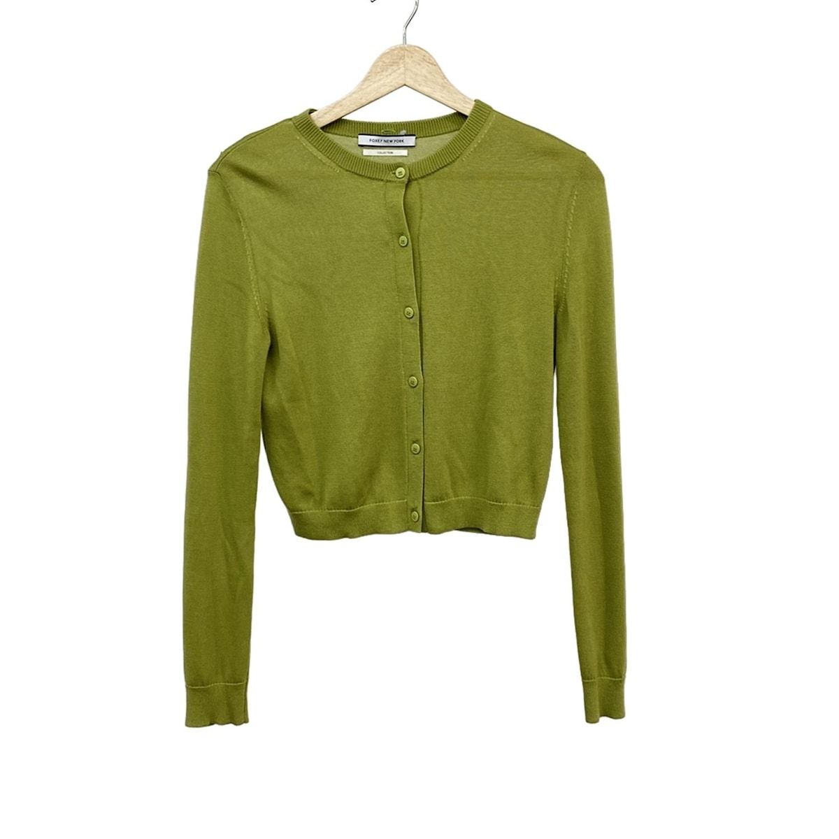 FOXEY YORK フォクシーニューヨーク カーディガン サイズ38 M レディース - 40022 イエローグリーン 長袖