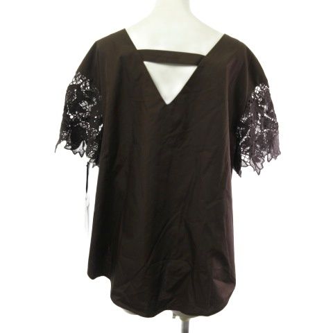 グレースクラス GRACE Class コンビレーストップ レース 半袖 ブラウン 茶 36