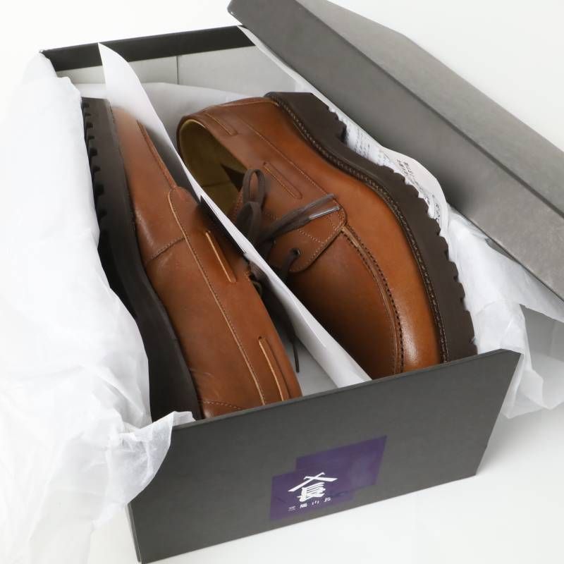  三陽山長 悠三 YUZO 本革 デッキシューズ SANYO YAMACHO 革靴 レザーシューズ カジュアル 三陽商会 牛革 26 5 333 モカシン デッキシューズ ブーツ 革靴