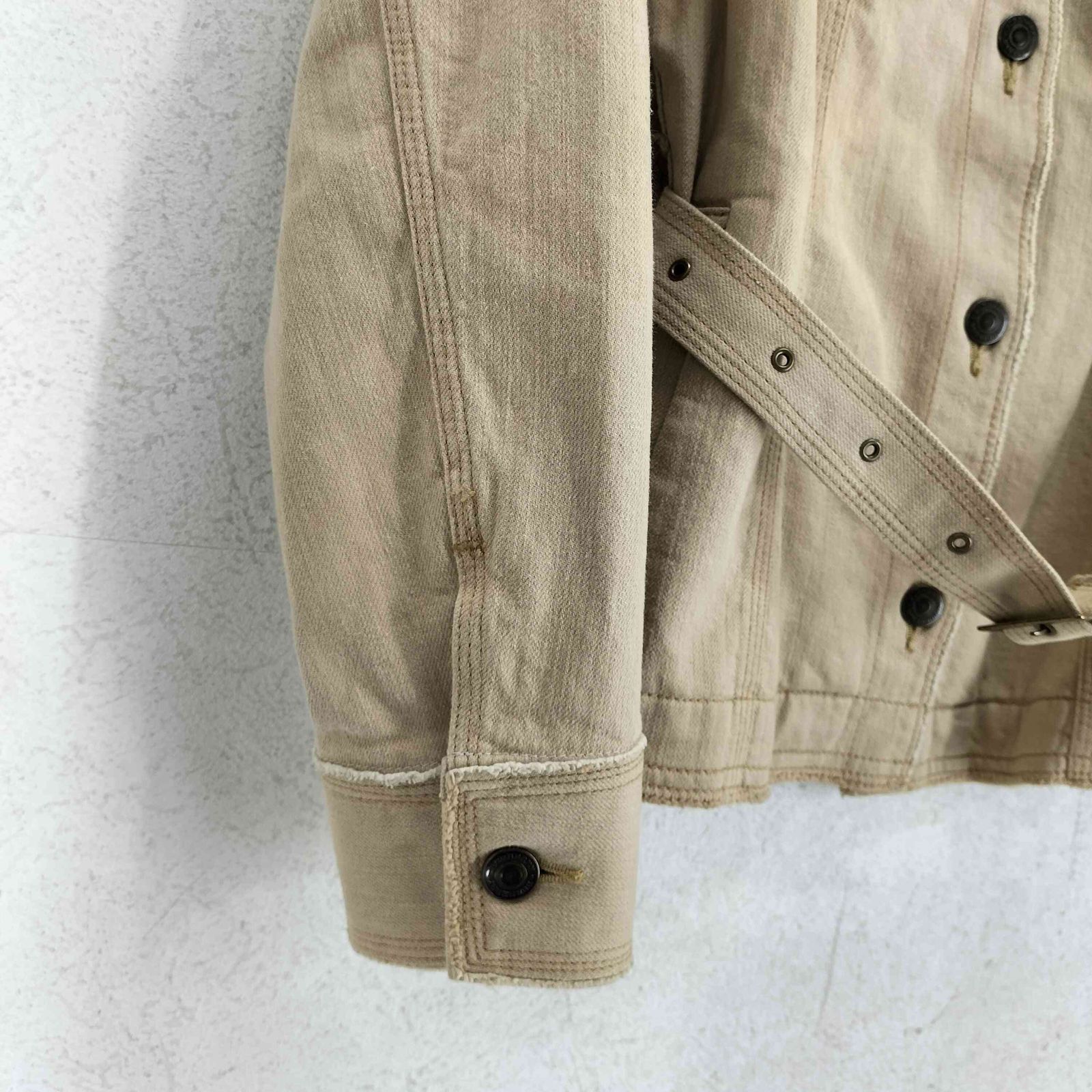 ベルト付デニムジャケット レディース