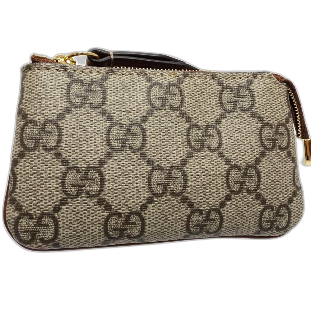 GUCCI グッチ コインケース 447964 キーポーチ GGエンブレム キャンバス ブラウン レディース 181753
